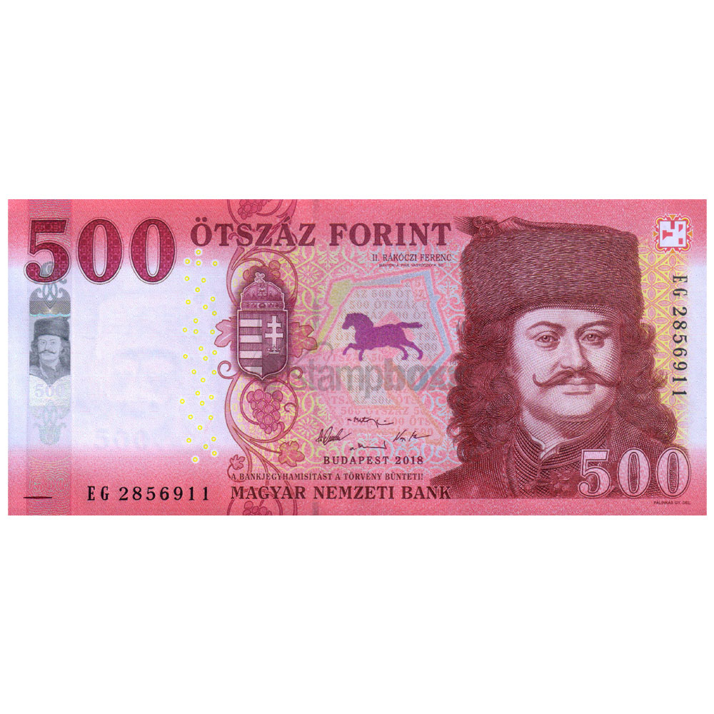 HUNGARY 500 FORINT 2018 P-NEW UNC